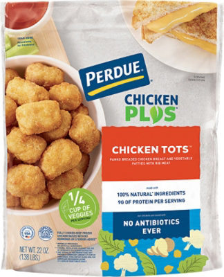 PERDUE CHICKEN PLUS CHICKEN TOTS with Vegetables Fully Cooked Frozen Meal - 22 Oz - Image 2