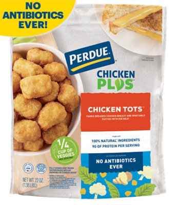 PERDUE CHICKEN PLUS CHICKEN TOTS with Vegetables Fully Cooked Frozen Meal - 22 Oz - Image 1