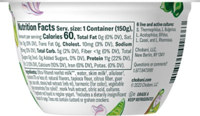 Chobani Zero Sugar Key Lime Pie - 5.3 Oz - Image 7