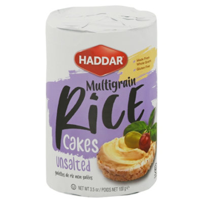 Haddar Unsalted Multi Grain Rice Cakes - 3.5OZ - Image 1