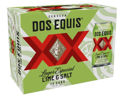 Dos Equis Lime & Salt Mexican Lager Beer Cans - 12-12 Fl. Oz. - Image 1