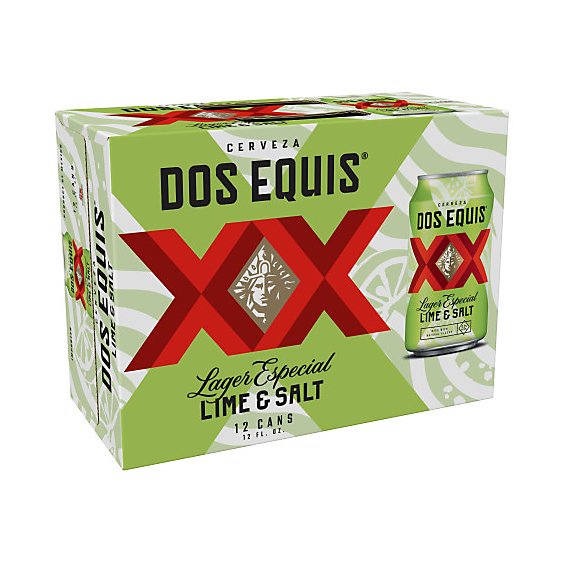 Dos Equis Lime & Salt Mexican Lager Beer Cans - 12-12 Fl. Oz.