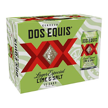 Dos Equis Lime & Salt Mexican Lager Beer Cans - 12-12 Fl. Oz. - Image 1