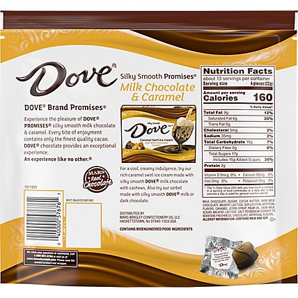 Dove Promises Milk Chocolate Caramel Stand Up Pouch - 14.2 OZ - Image 6