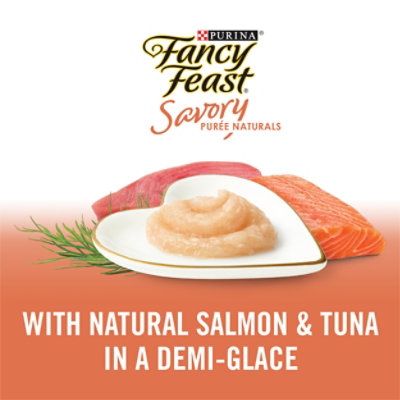 Fancy Feast Savory Puree Nat Salmon Tuna 1.4oz - 1.4 OZ - Image 3