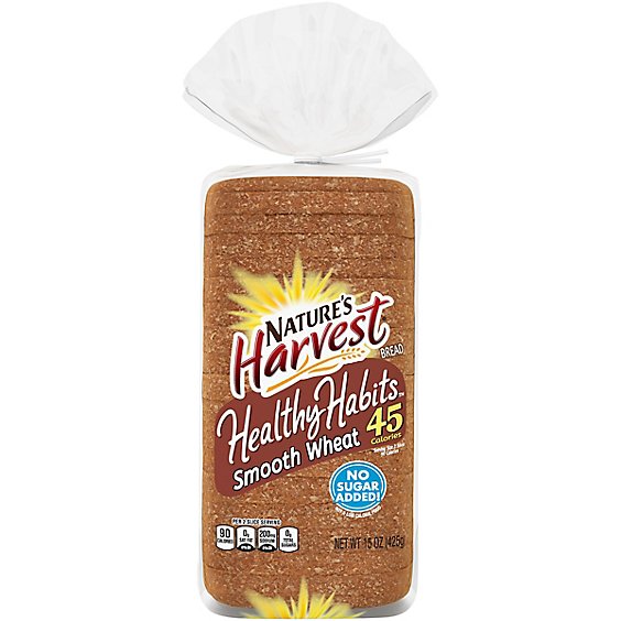 Natures Harvest Healthy Habits Smooth Wheat Bread - 15 OZ