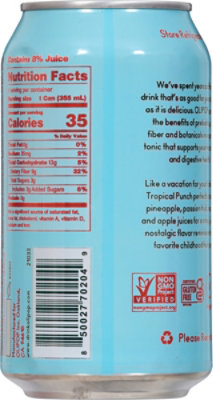 OLIPOP Tropical Punch Prebiotic Soda Can - 12 Fl. Oz. - Image 6