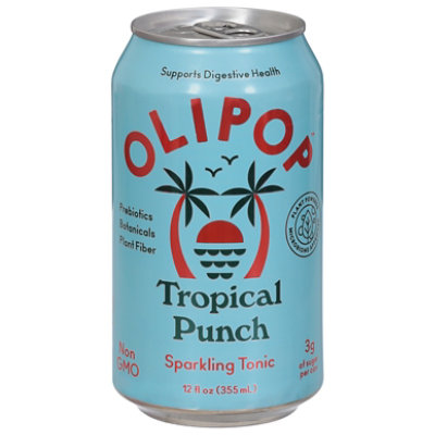 OLIPOP Tropical Punch Prebiotic Soda Can - 12 Fl. Oz. - Image 2