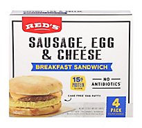 Reds Sandwich Sausage Egg Cheese 4pc - 17.24 OZ