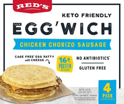 Reds Sandwich Egg Chicken Chorizo 4p - 15.6 OZ - Image 2