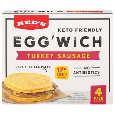 Reds Sandwich Egg Turkey Sausage 4pc - 15.6 OZ - Image 3