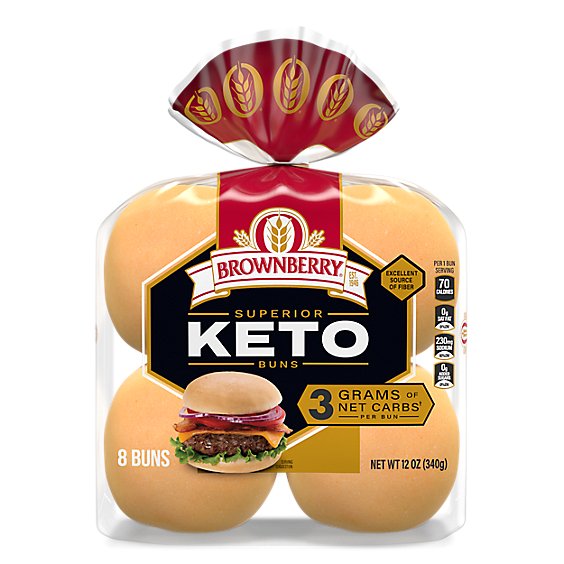 Brownberry Keto Hamburger Buns - 12 Oz