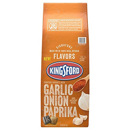 Kingsford Charcoal Briquettes With Garlic Onion And Paprika Hickory Wood Bbq Charcoal For Grilling - 8 LB - Image 1