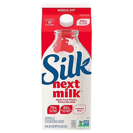 Silk Whole Fat Next Milk Oat Milk And Plant-based Blend - 59 FZ - Image 2