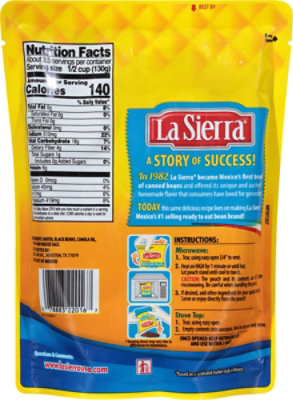 La Sierra Black Beans Pouch - 15.2 OZ - Image 5