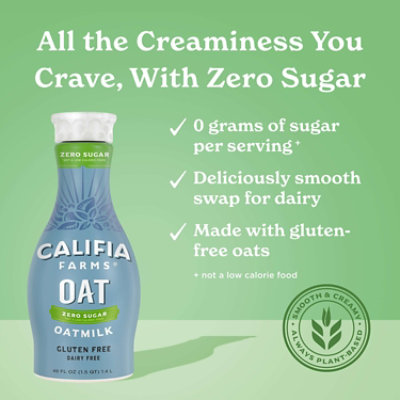 Califia Farms Zero Sugar Oat Milk - 48 Fl. Oz. - Image 3