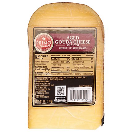 Primo Taglio Cheese Aged Gouda Wedge - 6 OZ - Image 4