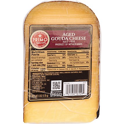 Primo Taglio Cheese Aged Gouda Wedge - 6 OZ - Image 2