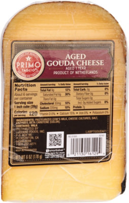 Primo Taglio Cheese Aged Gouda Wedge - 6 OZ - Image 2