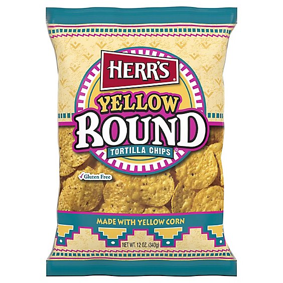 Herrs Yellow Round Tortilla Chips - 12 OZ