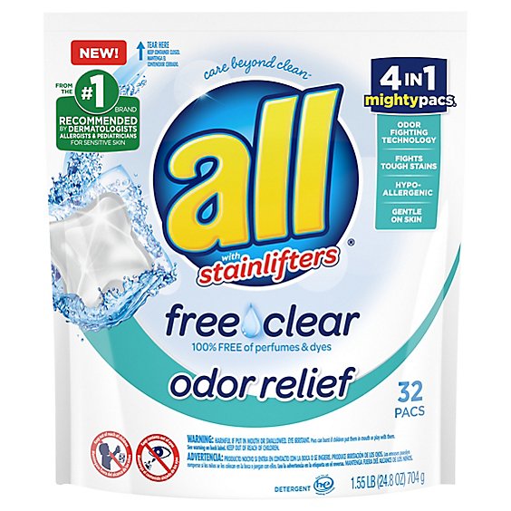 All Mightypac Free Clear Odor Relief - 32 CT