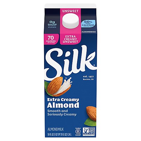 Silk Esl Almond Unsweet Extra Creamy 59oz - 59 FZ
