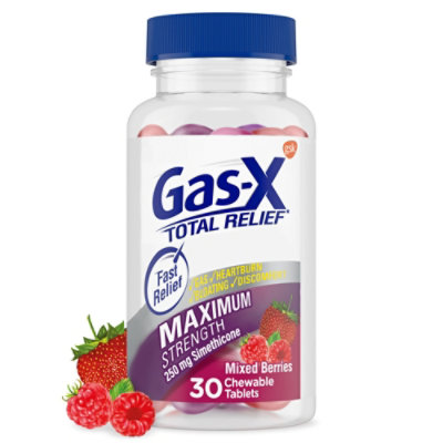 Gas-x Pan Coated Chew 750mg/250mg 1x30 - 30 CT