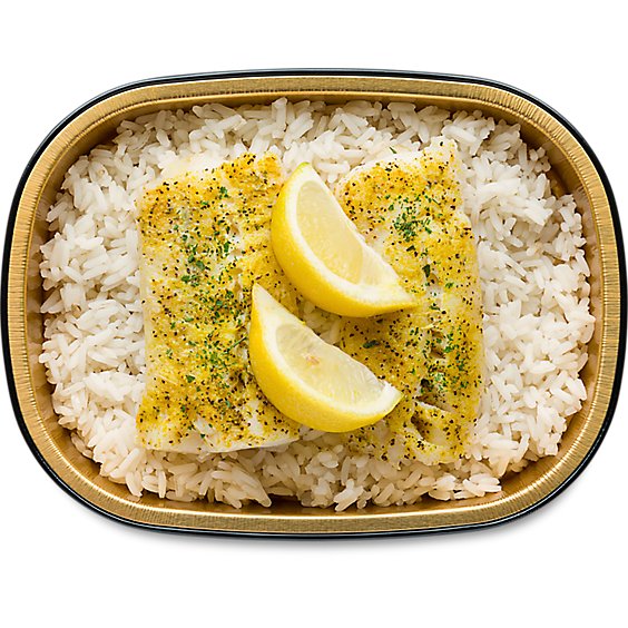 Baked Lemon Cod & White Rice - EA