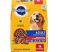 Pedigree Complete Nutrition Grilled Steak & Vegetable Flavor Adult Dry Dog Food Bonus Bag - 18 Lbs