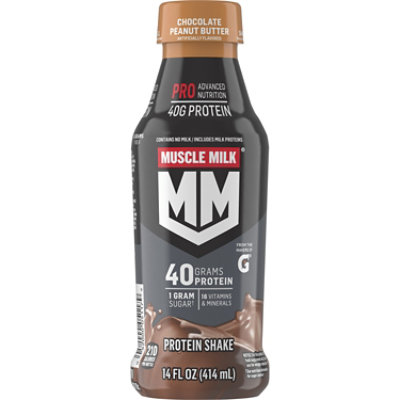 Muscle Milk Pro Non Dairy Protein Shake Chocolate Peanut Butter Artificially Flavored - 14 FZ