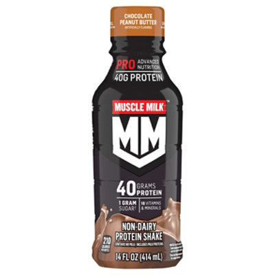 Muscle Milk Pro Non Dairy Protein Shake Chocolate Peanut Butter Artificially Flavored - 14 FZ - Image 3