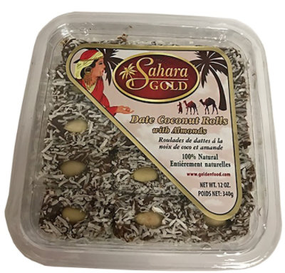 Sahara Gold Coconut Almond Date Roll - 12 OZ - Image 1