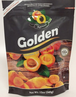 Golden Dried Soft Apricots - 12 OZ - Image 1