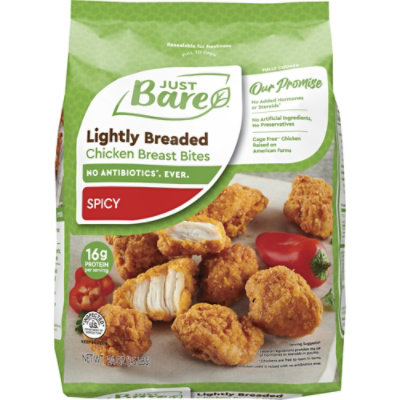 Just Bare Lightly Breaded Spicy Chicken Breast Bites - 24 OZ