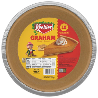 Keebler Ready Crust Graham Cracker Pie Crust Premade Pie Crust 10-Inch - 9 Oz - Image 1