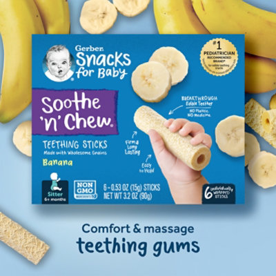 Grbr Sooth N Chew Teething Banana - 3.2 OZ - Image 2