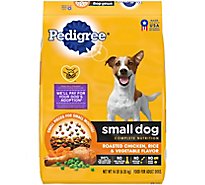 Pedigree Small Dog Complete Nutrition Chicken Rice And Vegetable Adult Dry Dog Food Bag - 14 Lb