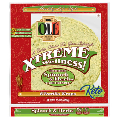 Ole Spinich & Herb 10 Inch Soft Tortillas - 17.44 OZ