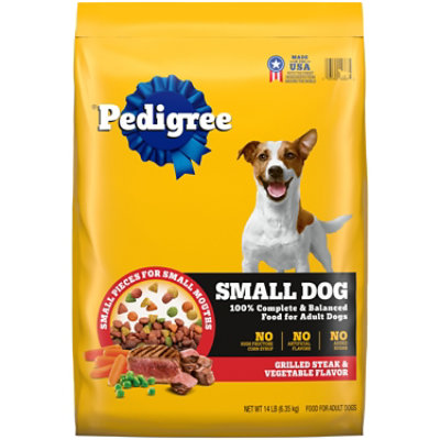 Pedigree Complete Nutrition Grilled Steak And Vegetable Small Dog Adult Dry Dog Food Bag - 14 Lbs - Image 1