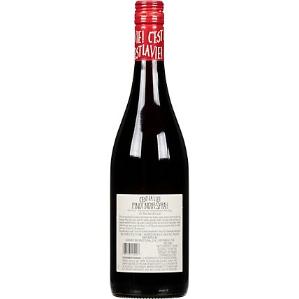 C'est La Vie Vdp Pinot Noir/syrah Rouge Wine - 750 ML - Image 4