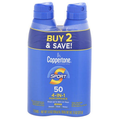 Coppertone Sport SPF 50 Twin Pack - 11 Oz - Image 2