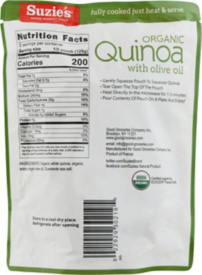 Suzies Quinoa Olive Oil Sea Salt - 9 OZ - Image 6