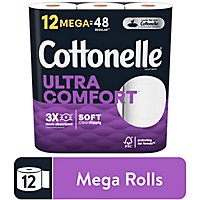 Cottonelle Ultra Comfort Toilet Paper Mega Rolls - 12 Count - Image 1