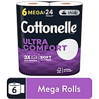 Cottonelle Ultra Comfort Toilet Paper Mega Rolls - 6 Count - Image 1