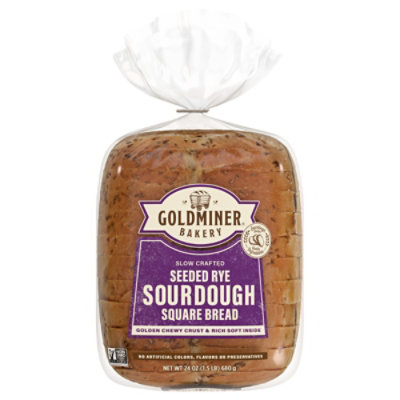 Goldminer Seeded Rye Sourdough Square Bread - 24 OZ - Image 1