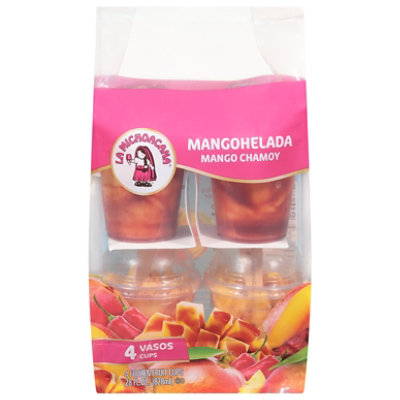 La Michoacana Mangohelada Cups 4 Ct - 7 OZ - Image 1