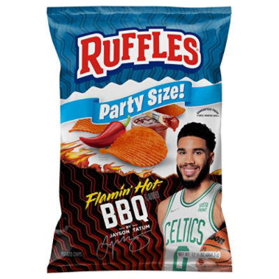 Ruffles Potato Chips Flamin' Hot Bbq Flavored 12 1/2 Oz Party Size - 12.5 OZ - Image 3