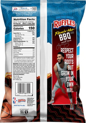 Ruffles Potato Chips Flamin' Hot Bbq Flavored 12 1/2 Oz Party Size - 12.5 OZ - Image 6