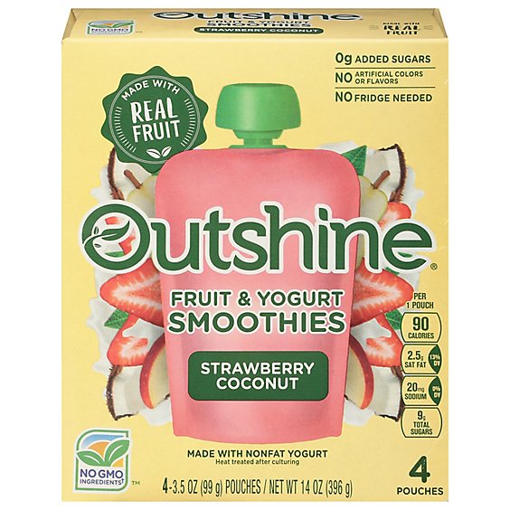Outshine Smoothie Strawberry Pouch - 4-3.5 OZ