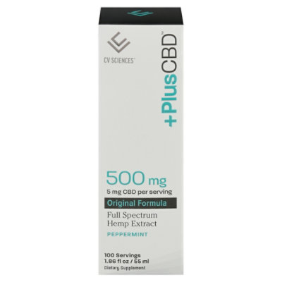 Pluscbd Original Liquid Peppermint 500mg - 1.86 OZ - Image 3